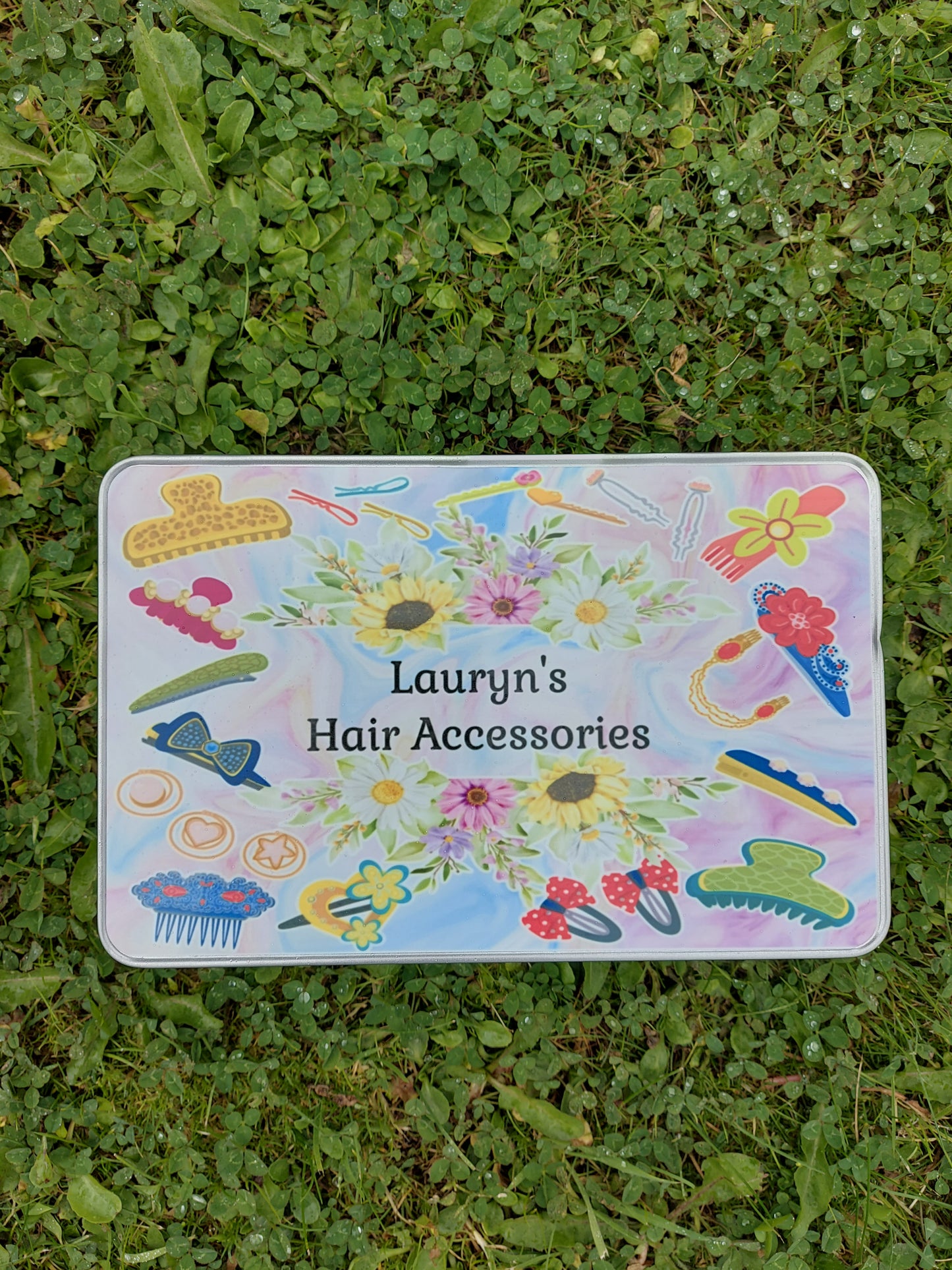 Hair accessories tin